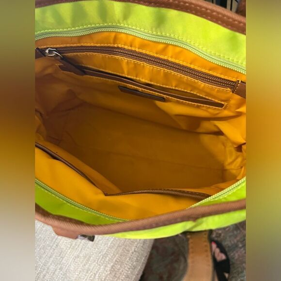 Michael Kors Lime Green and Brown Shoulder Bag - Picture 4 of 7